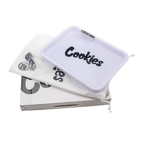 Cookies Led Glow Rolling Tray - White
