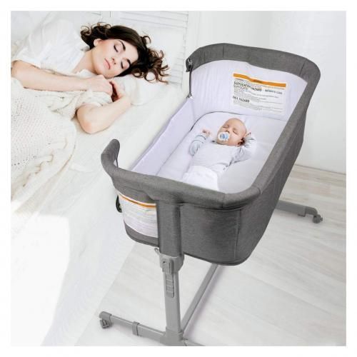 Baby 3 In 1 Baby Bedside Sleeper  Easy Folding Portable Crib