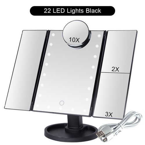 16/22 LED Light Touch Screen Makeup Mirror