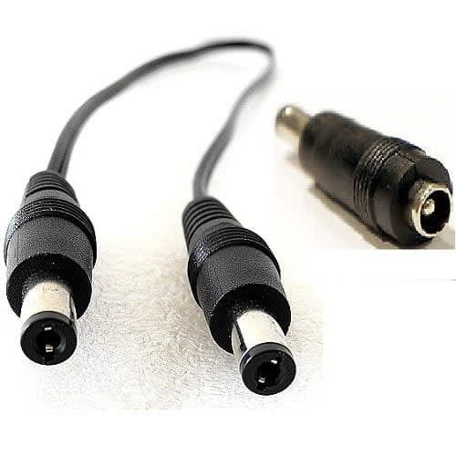 Power Tip Dc Barrel Plug Changer Adapter 5.5mm 2.5mm Male To 5.5mm 2.1mm Female + Male To