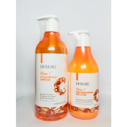 Vitamin C Exfoliating Silky Shower Gel And Vitamin C Brightening Body Lotion