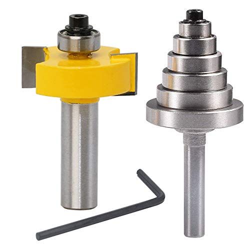 Wolfride 12 Inch Shank Rabbet Router Bit Rabbeting Router Bi
