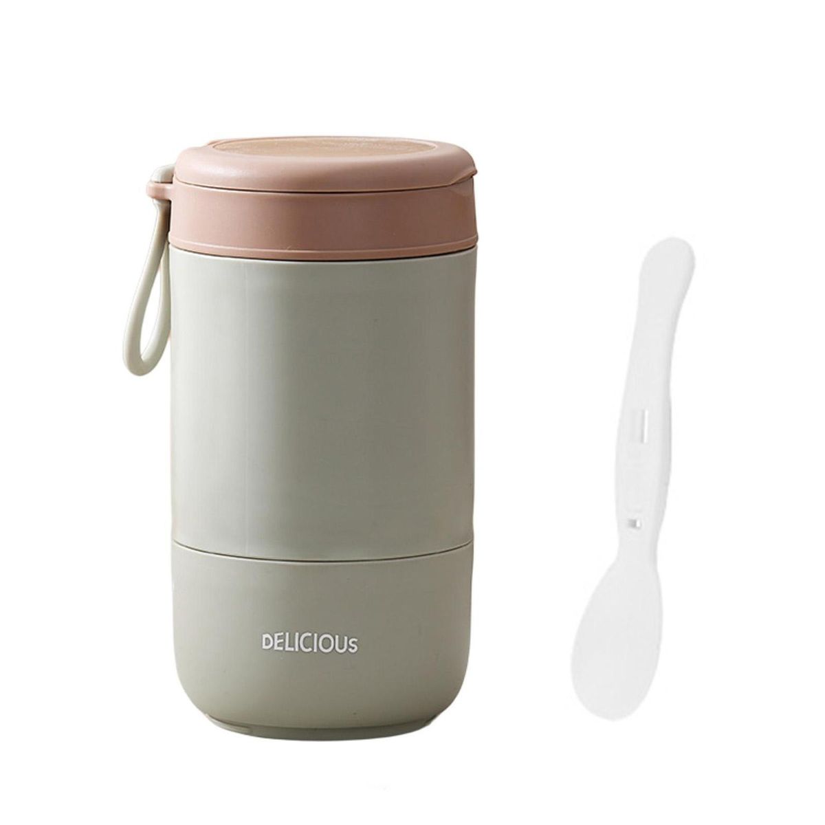 1 Set Milk Cup Breakfast Cereal Container with Scoop Light Green