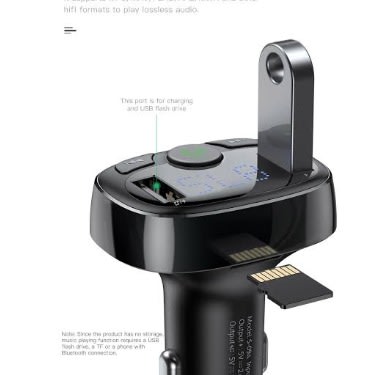 Car Bluetooth Mp3 Player With Dual Usb 3.0 Port Car Charger