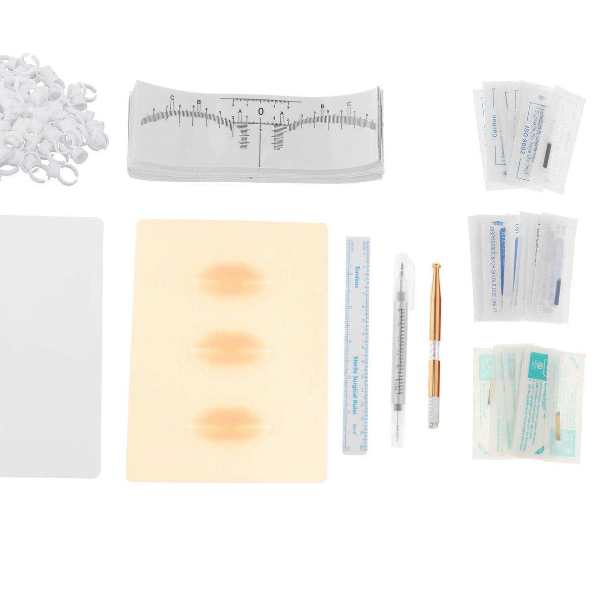 Pro Permanent Tattoo Training Accessories Kit DIY Eyebrow Lip Tattoo