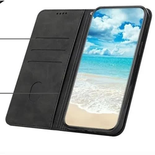 Leather Flip Case For Oppo A57 - Black