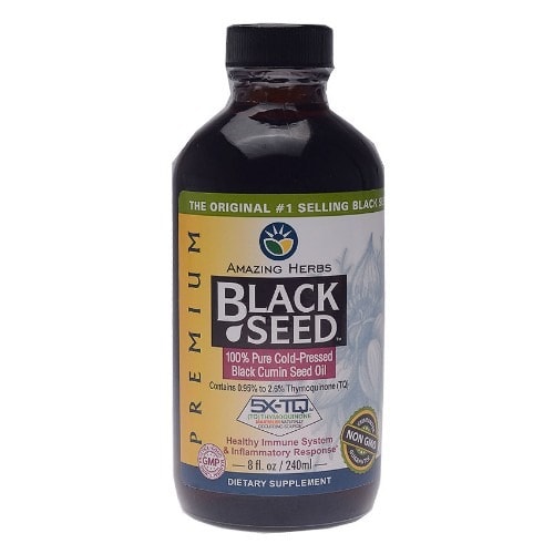 Amazing Herbs Black Seed Cold Pressed Oil - 8oz