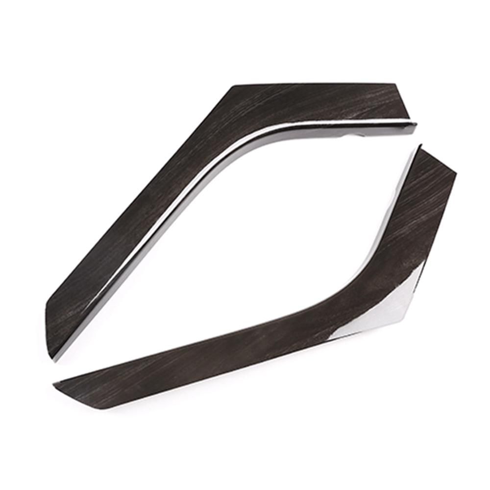 Car Center Console Gear Shift Side Decoration Strips for Land Rover Range Rover Evoque 2012-2018 Black Wood Grain