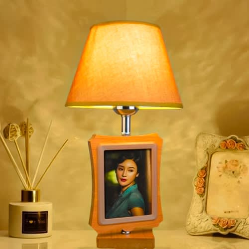 Bedside Table Lamp With Photo Frame Home Decor