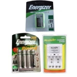 Energizer Rechargeable Batteries Aa + 9v & Battery Charger