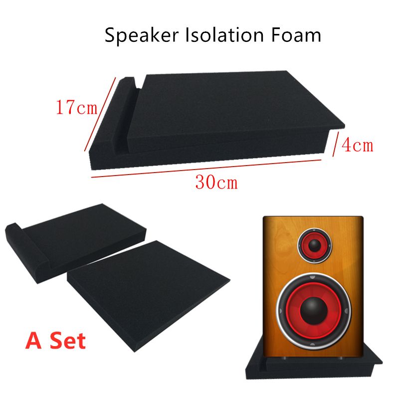 A Set Studio Monitor Speaker Acoustic Isolation Foam