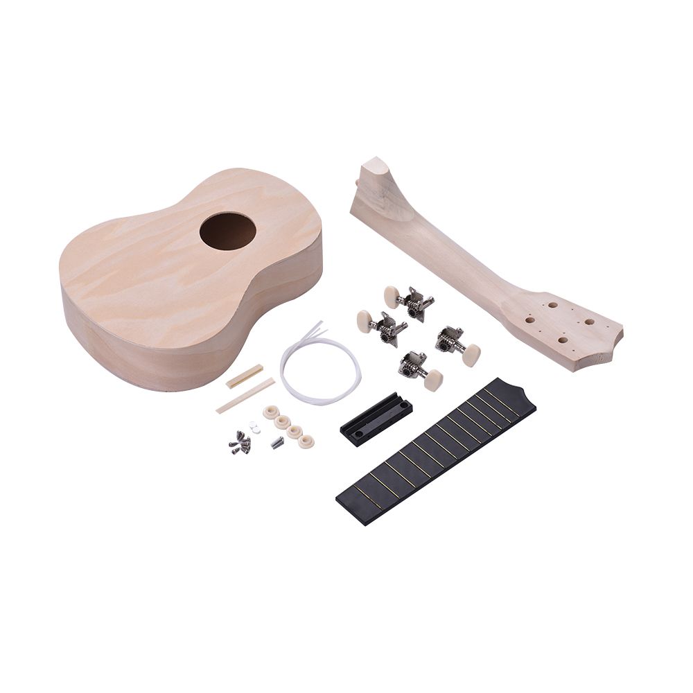 21 Inches Unfinished DIY Ukulele Ukelele Uke Kit Basswood