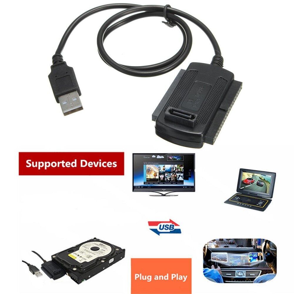 USB 2.0 To SATA IDE 2.5 3.5 Hard Drive HD HDD Converter Adapter Connection Cable