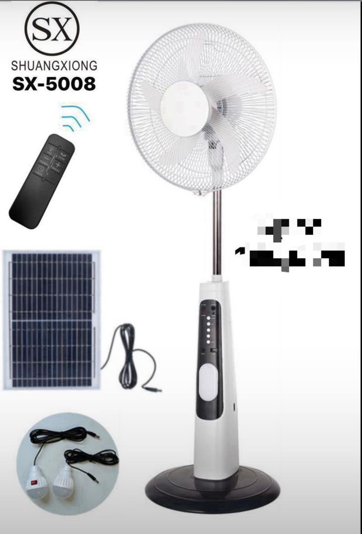 16 inch Powered Coolin Standing Rechargeable Solar Fan.