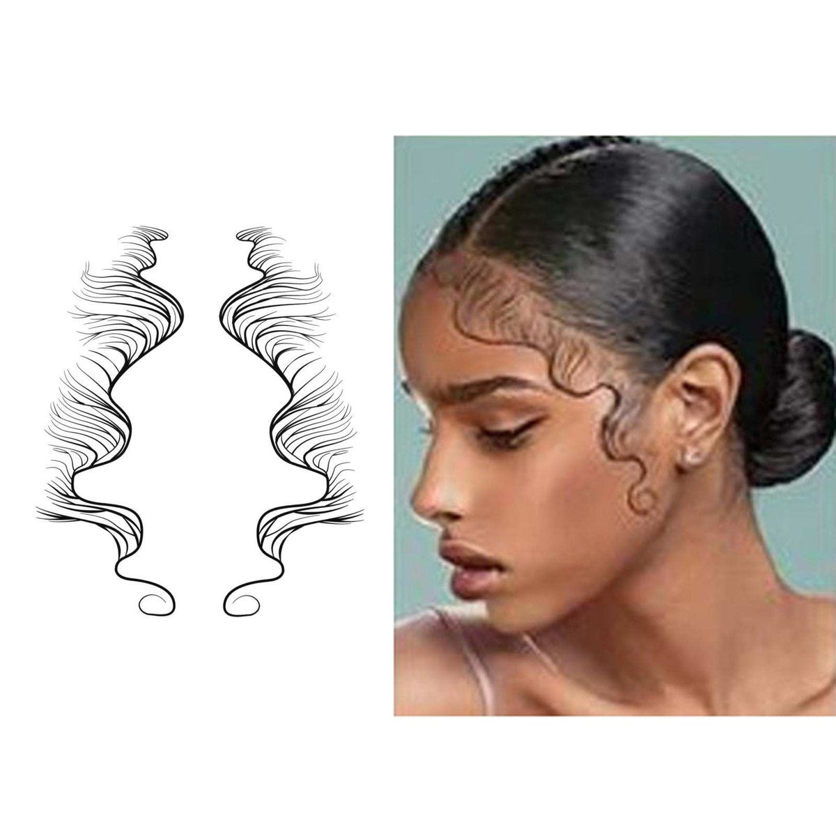 Baby Hair Tattoo Stickers Edges Ladies Women Real B