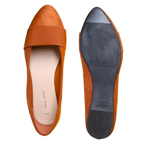 Women Suede Flat Shoe - Brown