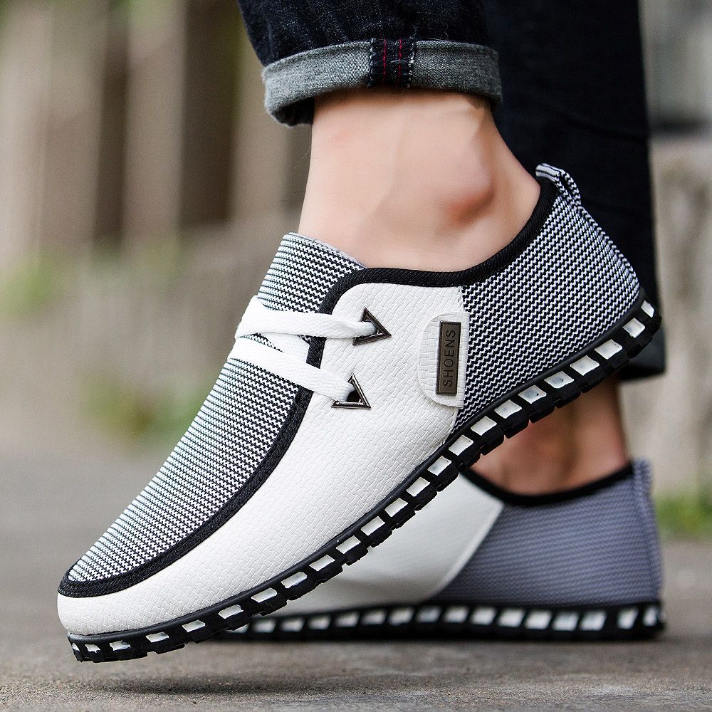 2021 Men's Casual Shoes Business Shoes Leather Shoes-White