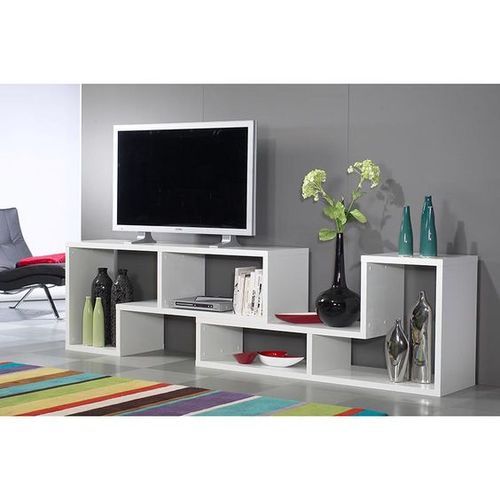 2IN1 EXTENDABLE  Home Modern Tv Table - WHITE FINISH