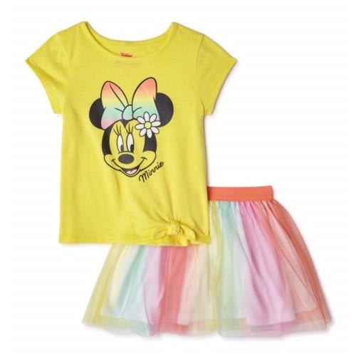 Minnie Mouse Toddler Girls Top & Tutu Skirt Set - Yellow