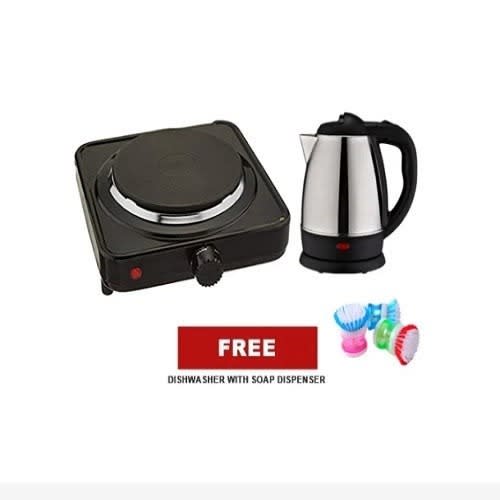 Electric Hotplate + Electric Kettle + Free Dishwasher