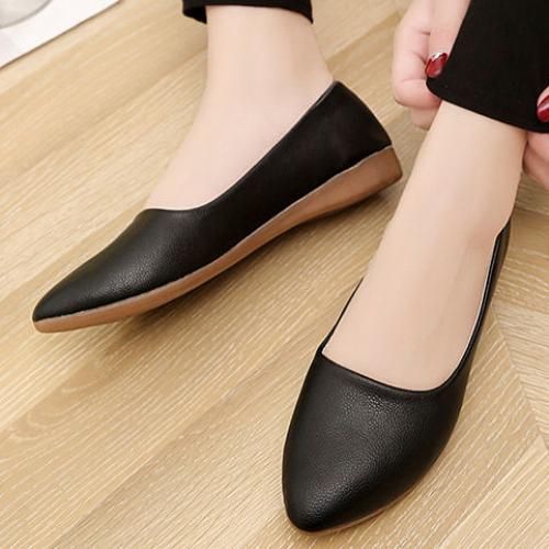 Ladies Fifth Casual Flat Shoes Office Shoes-Black