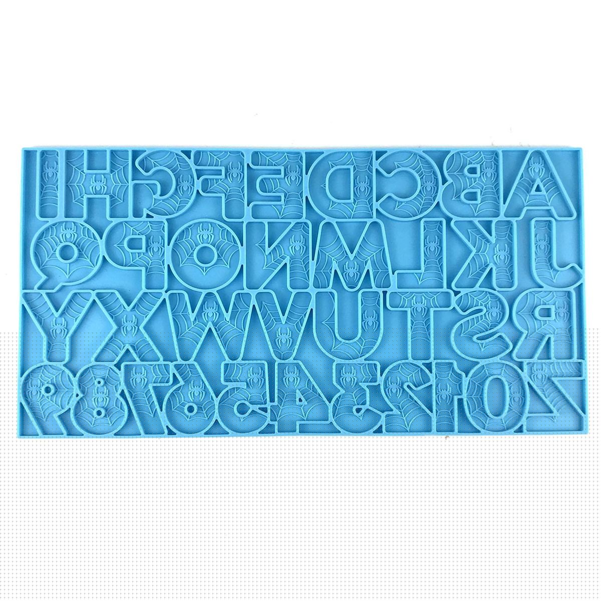 Pendant Mould Spider Net Design Letters Pendant Crafts Making Mould Blue