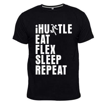 iHustle Print T-Shirt - Black