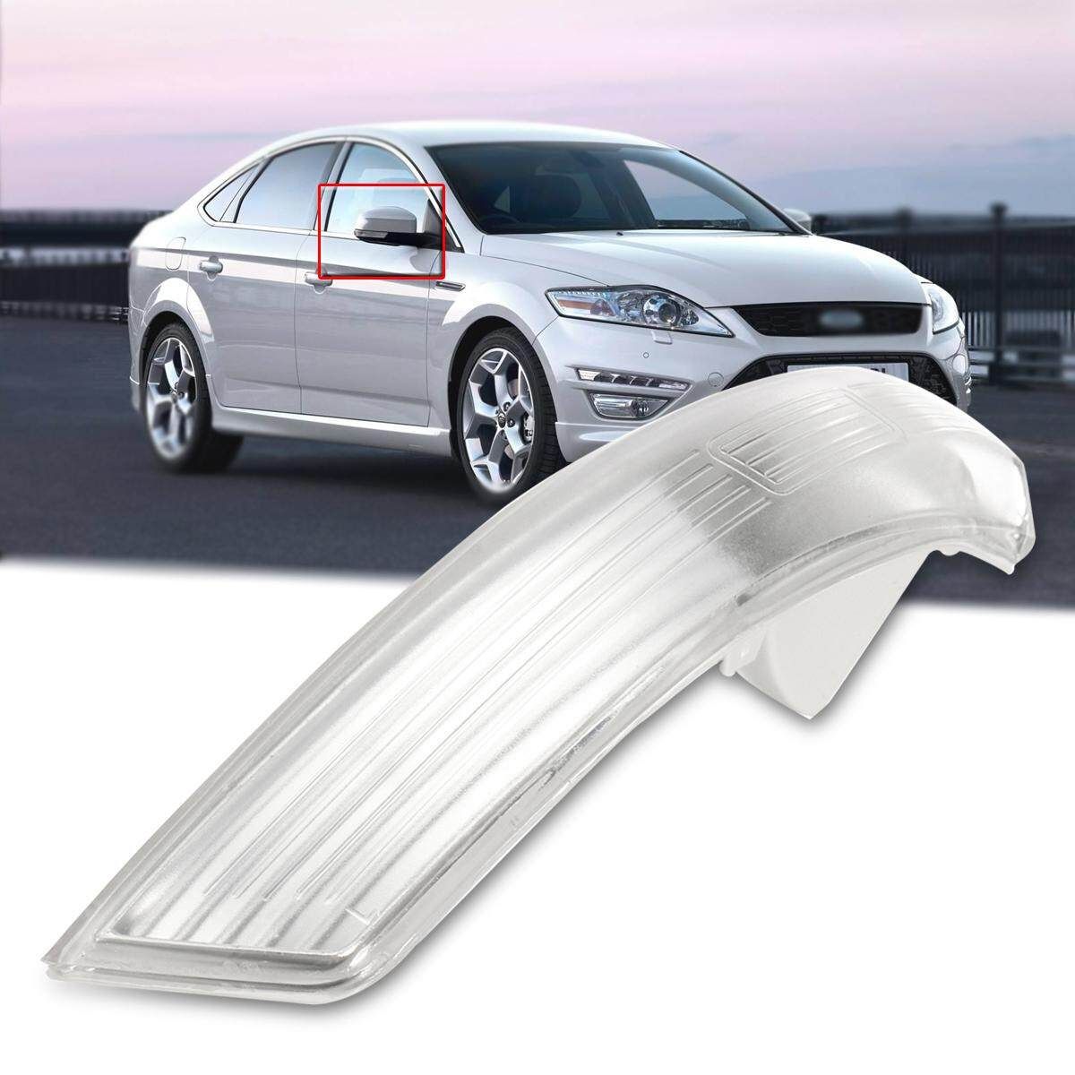1 PCS FOR FORD FOCUS 2008->2016 MONDEO 10-14 LEFT SIDE WING/DOOR MIRROR INDICATOR LENS CLEAR LEFT (Without LIGHT BULB) Left