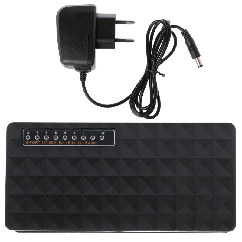 8-Port 10 100Mbps Ethernet Network Switch HUB Desktop Mini