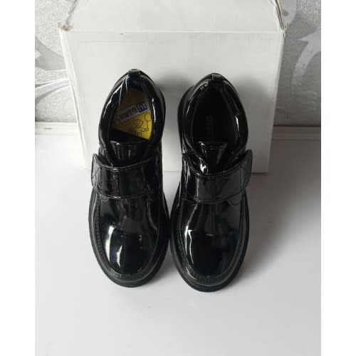Boys Patent Sturdy School Shoes - Black