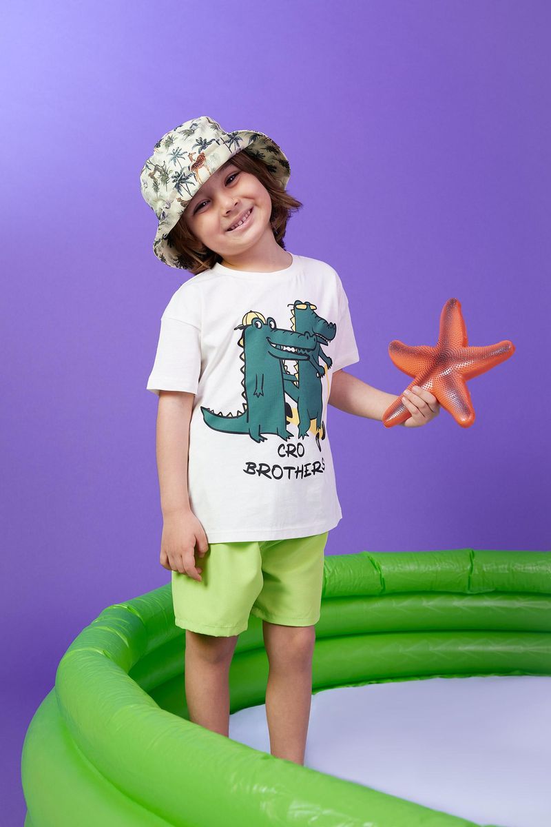 BabyBoy Casual Regular Fit Woven Swimming Short - Green
