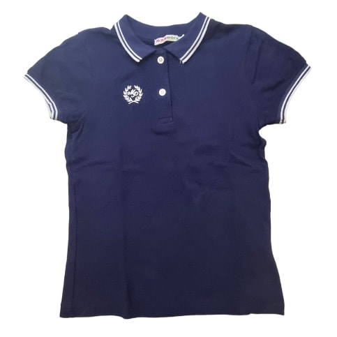 Polo Top For Girls In Plain Navy Blue