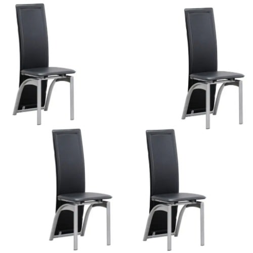 Set Of 4 Dinning Chairs - Black