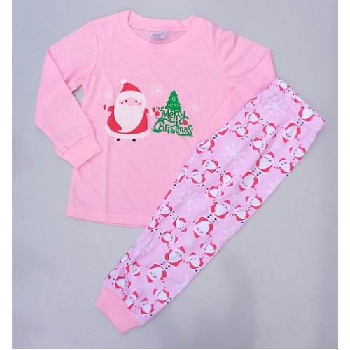 Girl's Santa Christmas Themed Pyjamas Set