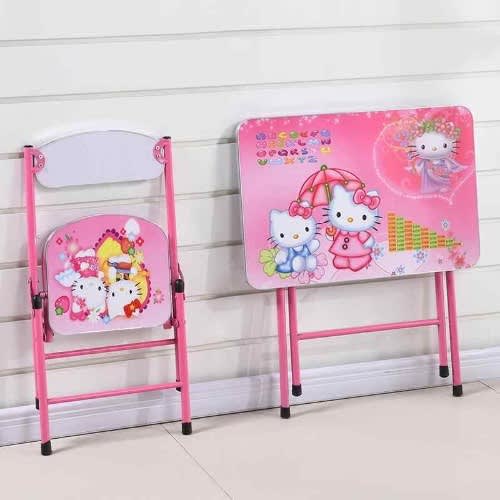 Kid&rsquo;s Foldable Table & Chair Set