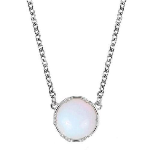All-Match Jewelry Beautiful Moonstone Necklace, Round Blue