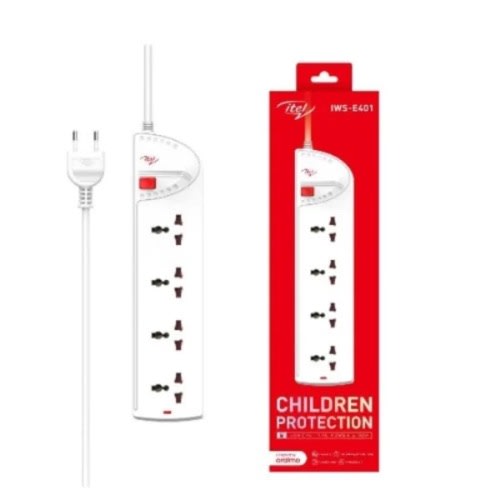 Children Protection Power Strip - 4 Sockets - Iws-u401 - 2000W - 3m Cord