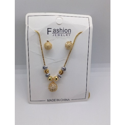 Two Tone Ball Jewelry Set