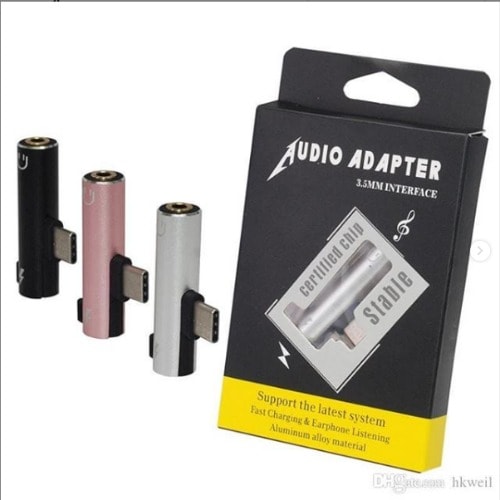 2 In 1 Type C To 3.5mm Jack Adapter