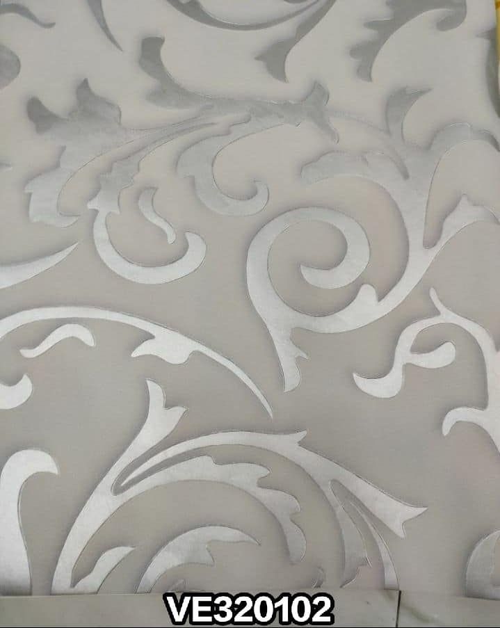 Wall Paper Roll Embossed 3D Textured Modern Sliver Wallpaper