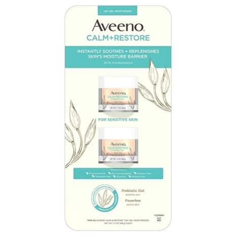 Calm+restore Oat Gel Face Moisturizer - Sensitive Skin - Hypoallergenic Fragance - 1.7 Oz