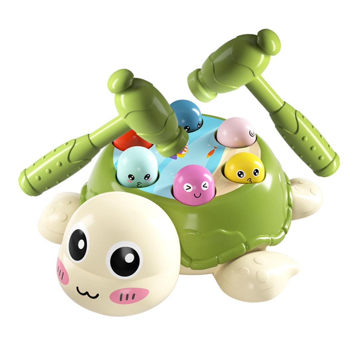 1 Set Child Banging Toy Baby Knocking Mole Toy Game Green