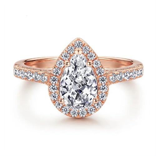 Pear-shaped Engagement Ring - Rose Gold