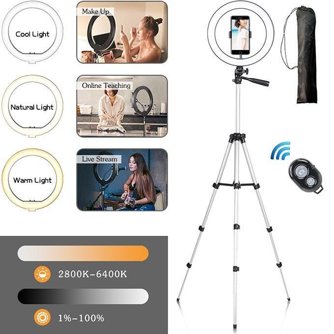 Photography ring light Mobile phone holder round light LED live broadcast fill light