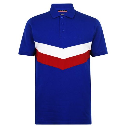 Chevron Polo Shirt - Royal Blue