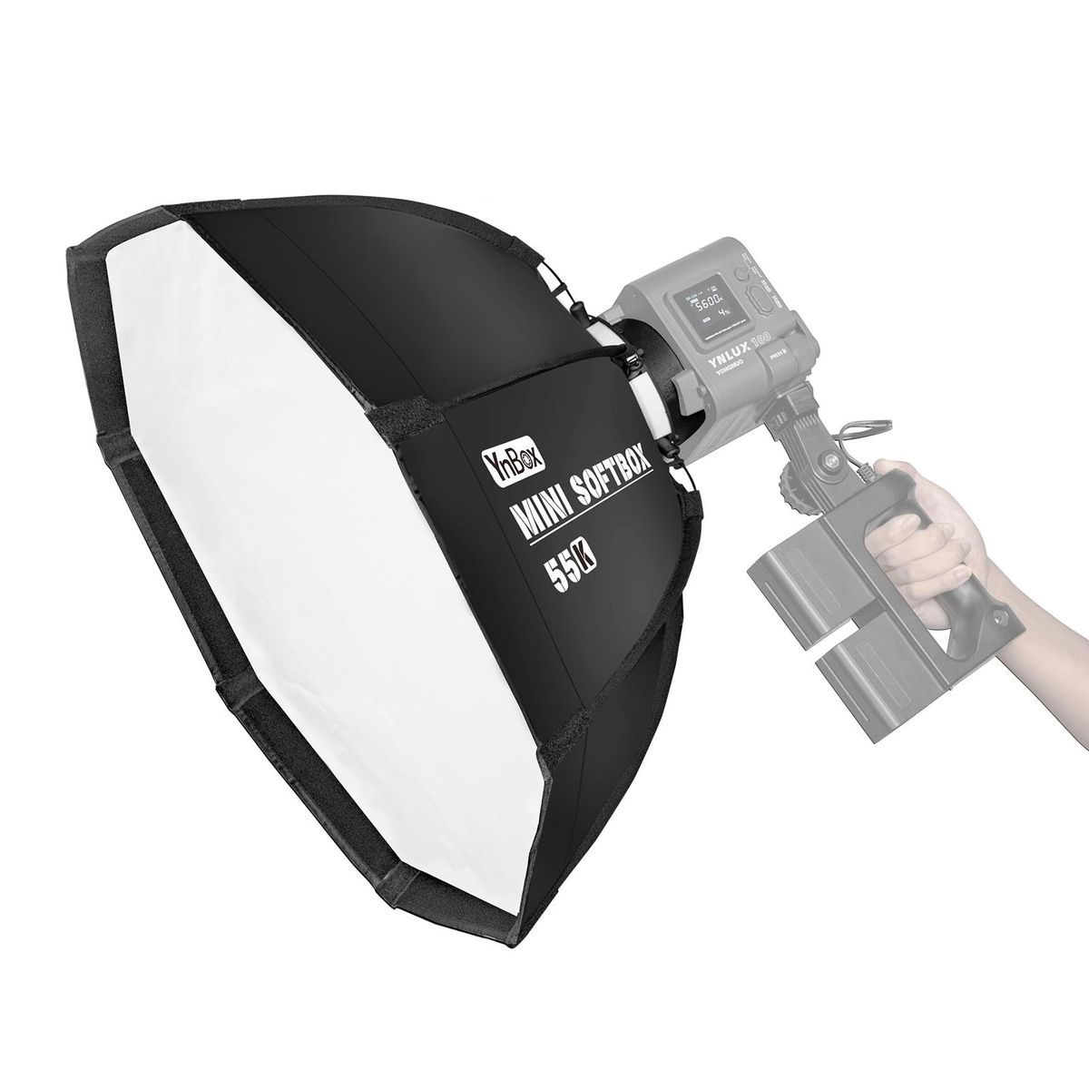 YnBox 55K 55cm/22in Octagon Photography Softbox with Bowens Mount Removeable Diffuser Carrying Bag for YONGNUO YNLUX100/ YNLUX100 Pro Video Light