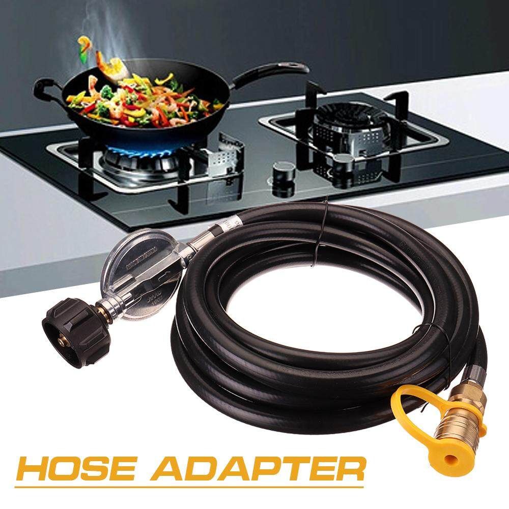 12 Inch Copper Propane Gas Regulator To Heater Adapter Hose Converter With Regulator 3/8