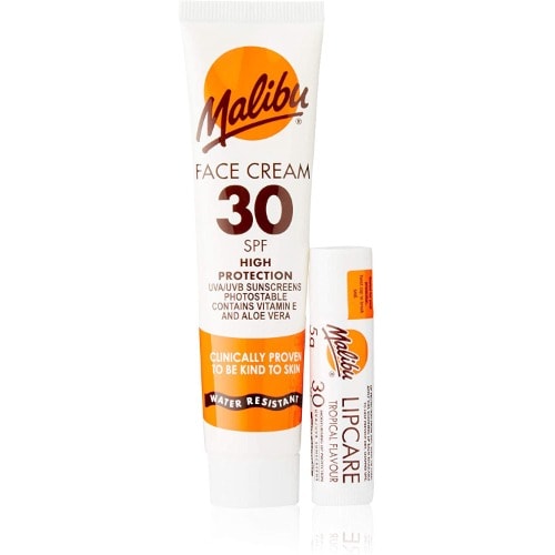 Malibu Duo Pack Sun Protection Face Cream And Lip Balm -Spf 30