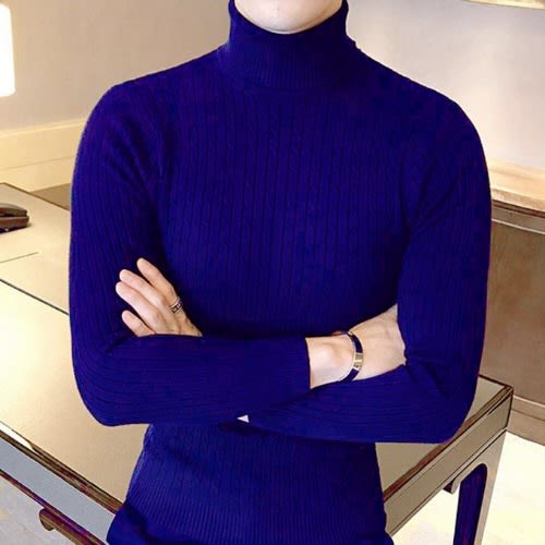 Unisex Turtle Neck Top - Royal Blue