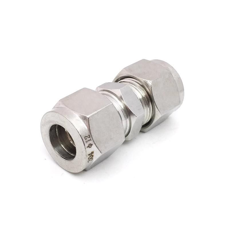 Spot Supply Stainless Steel Straight-through Card Sleeve Connector Steel Pipe Adapter Instrument Pipe Transition Connector 304 Card Sleeve Type